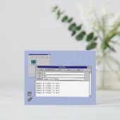 Aangepaste Windows 95 computer thema voor verjaard Briefkaart (Staand voorkant)