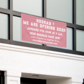 Aangepaste winkel- of bedrijfsopening spandoek (Buitenkant Gebouw)