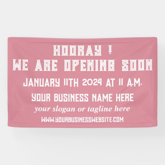 Aangepaste winkel of winkel openen spandoek (Horizontaal)