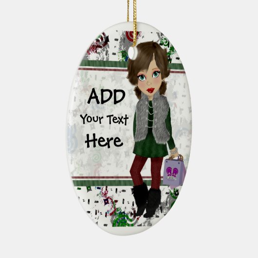 Aangepaste winkeldiva keramisch ornament (Rechts)