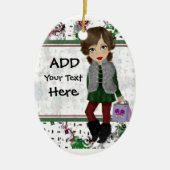 Aangepaste winkeldiva keramisch ornament (Voorkant)