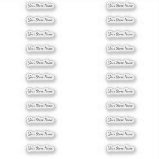 Aangepaste winkelnaam Multi Sticker (Voorkant)