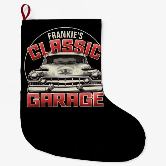 Aangepaste winkels met speciale naam Klassieke aut Grote Kerstsok (Voorkant)