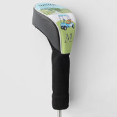 Aangepaste winkelwagen Cursus Clubs Monogram Naam Golfheadcover (Schuin)