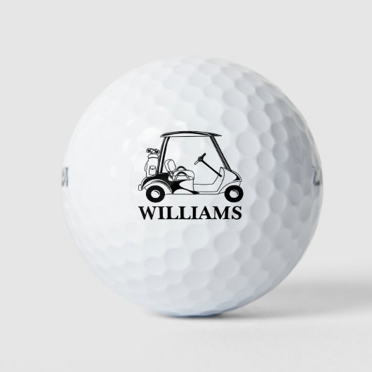 Aangepaste winkelwagentjes Monogram Naam Golf Ball Golfballen (Voorkant)