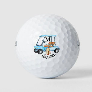 Aangepaste winkelwagentjes monogram naam golfballen