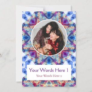 Aangepaste Winter Blue Star Kerst Magnetische Kaar Uitnodiging