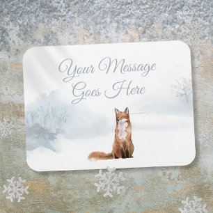 Aangepaste Winter Bos Vos Kerstvakantie Magneet