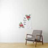 Aangepaste winter bruiloft receptie foto booth Pro Wandkleed (In situ)