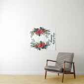 Aangepaste winter bruiloft receptie Kerst Prop Wandkleed (In Situ (horizontaal))