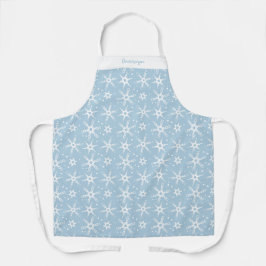 Aangepaste Winter Snowflake All-Over Print Schort