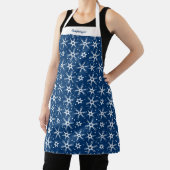 Aangepaste Winter Snowflake All-Over Print Schort (Insitu)