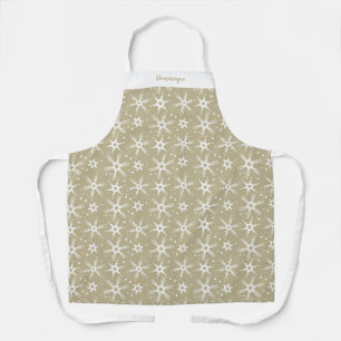 Aangepaste Winter Snowflake All-Over Print Schort
