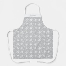 Aangepaste Winter Snowflake All-Over Print Schort