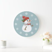 Aangepaste Winter Vakantie Kerstmis Sneeuwman Grote Klok (Huis)
