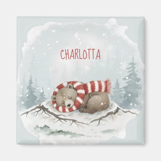 Aangepaste Winterbeer Magneet (Voorkant)