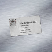 Aangepaste Wise Uil Vogel Grafische Kunst Magnetisch Visitekaartje (Voorbeeld)