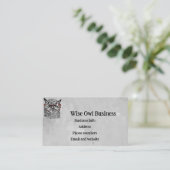 Aangepaste Wise Uil Vogel Grafische Kunst Visitekaartje (Staand voorkant)
