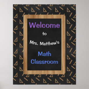 Aangepaste Wiskunde Classroom Poster en Protractor