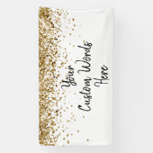 Aangepaste Wit Zwart Goud Verjaardagsfeest Fotocab Spandoek (Verticaal)