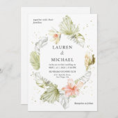 Aangepaste Witte Afrikaanse Natuur Lijst bruiloft Kaart (Voorkant / Achterkant)