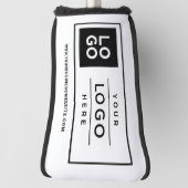 Aangepaste witte business logo putter golfheadcover (Draai 90)