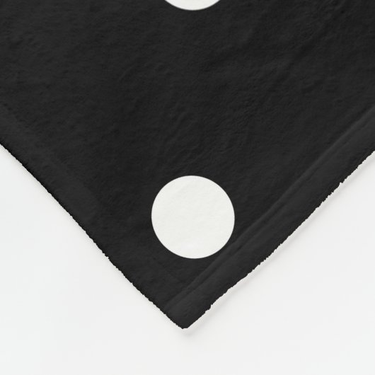 Aangepaste witte dot flesje fleece deken (Hoek)