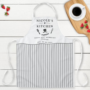 Aangepaste, Witte en Grijze Strepen, Boerderij Keu Schort