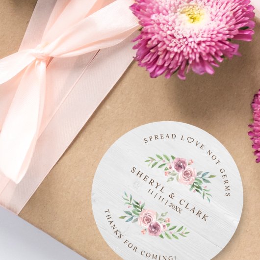 Aangepaste witte houtvezel met wielweddenschap ronde sticker