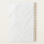 Aangepaste witte marmer BedrijfsLogo Naam werkneme Planner (Achterkant)