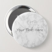 Aangepaste witte marmer Ronde badge Button 4,0 Cm (Voorkant /achterkant)
