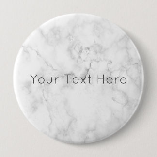 Aangepaste witte marmer Ronde badge Button 4,0 Cm