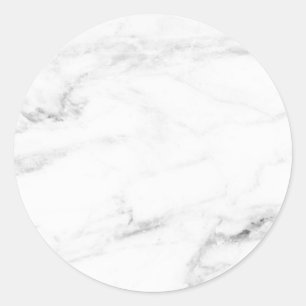 Aangepaste witte marmeren lege sjabloon modern ronde sticker