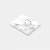 Aangepaste witte marmeren stenen achtergrond post- post-it® notes (Schuin)