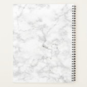Aangepaste witte marmerplanner - zwart planner (Achterkant)