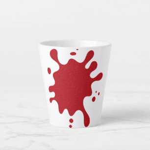 Aangepaste witte mok met tomaat rode spat ontwerp