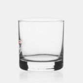 Aangepaste witte nautische anker rode naam whisky glas (Links)
