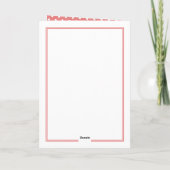 Aangepaste witte pokadots Pattern Roos Roze feestd Kaart (Achterkant)