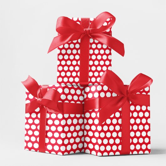 Aangepaste witte pooldot cadeaupapier