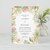 Aangepaste Witte Roze Perzik Afrikaanse Lijst brui Kaart (Staand voorkant)