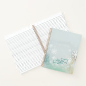 Aangepaste Witte Sneeuwvlok Spiral Notitieboek (Binnen)