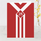 Aangepaste witte strepen en Chevrons op rood Kaart (Gele Bloem)