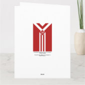 Aangepaste witte strepen en Chevrons op rood Kaart (Achterkant)