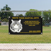 Aangepaste Witte tijger Martial Arts aanpassen Spandoek (Insitu)