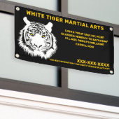 Aangepaste Witte tijger Martial Arts aanpassen Spandoek (Buitenkant Gebouw)