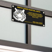 Aangepaste Witte tijger Martial Arts aanpassen Spandoek (Buitenkant Gebouw)