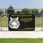 Aangepaste Witte tijger Martial Arts aanpassen Spandoek (Insitu)