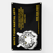 Aangepaste Witte tijger Martial Arts aanpassen Spandoek (Verticaal)