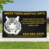 Aangepaste Witte tijger Martial Arts aanpassen Spandoek (Buitenkant)