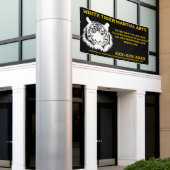 Aangepaste Witte tijger Martial Arts aanpassen Spandoek (Buitenkant Gebouw)
